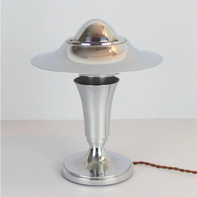 Art Deco Chrome Table Lamp For Sale - Image 4 of 9