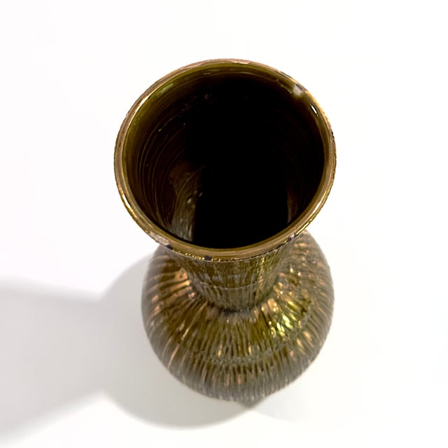 Moody Mid-Century Medley: Dark Neutrals Glass & Ceramic Curation - Group of 5 For Sale - Image 4 of 17
