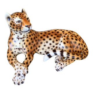 Vintage Ceramic Cheetah For Sale