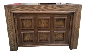Brutalist Style Storage End Table