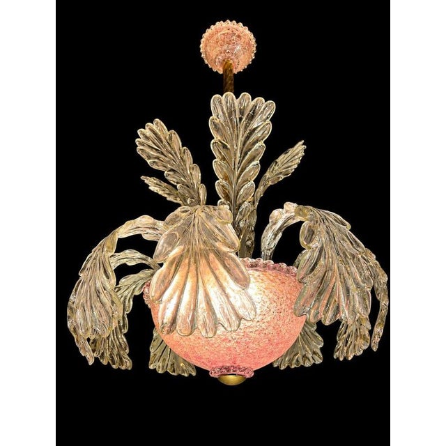 Pink Murano Chandelier, 1950s For Sale - Image 3 of 11