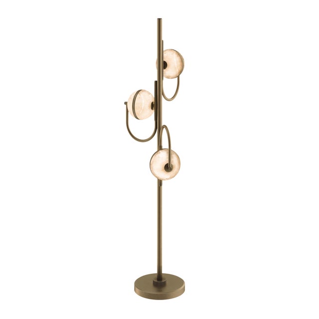 Goldenrod Oculus Floor Lamp by Porus Studio For Sale - Image 8 of 11