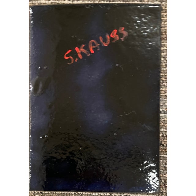 Traditional 1990s Steve Krauss Floral Enamel on Metal For Sale - Image 3 of 3