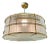 Modern Frosted Murano Glass and Brass Chandelier For Sale