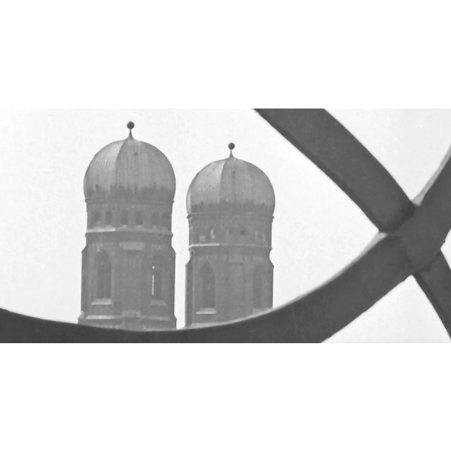 Traditional View to Munich Frauenkirche Church with Railing, Germany 1938 For Sale - Image 3 of 5