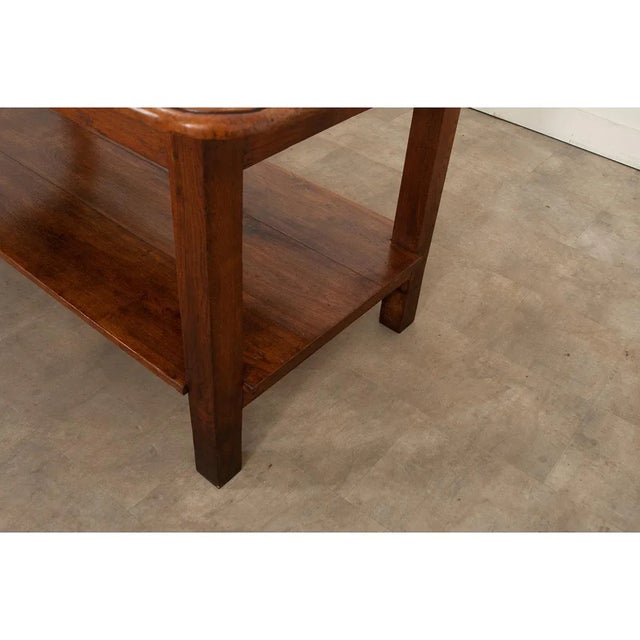 Wood French 19th Century Two Board Walnut and Oak Work Table For Sale - Image 7 of 12