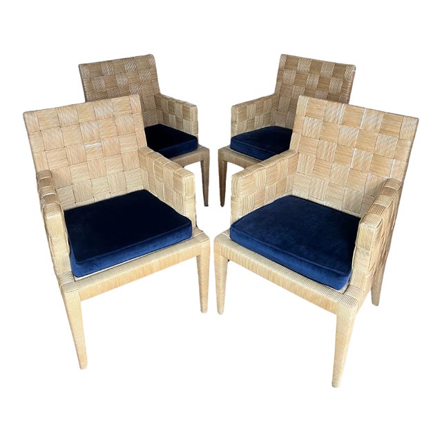 1990s Donghia Block Island Dining Chairs - Set of 4 For Sale