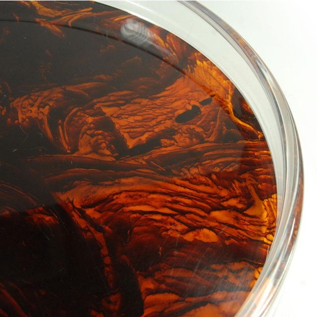 Italian Faux Tortoiseshell Tray, 1980s For Sale - Image 3 of 10