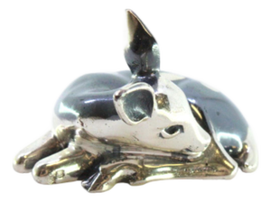 Small Deer in Niello Silver