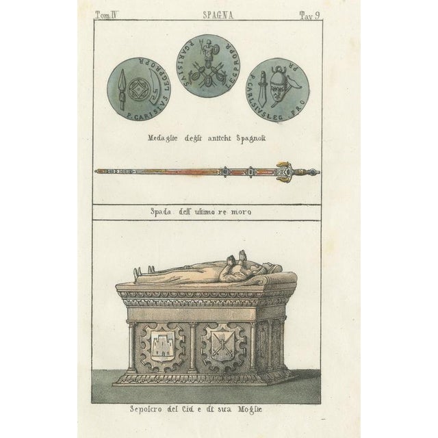 Gold Ancient Spanish Coins, 1842, Paper For Sale - Image 8 of 8