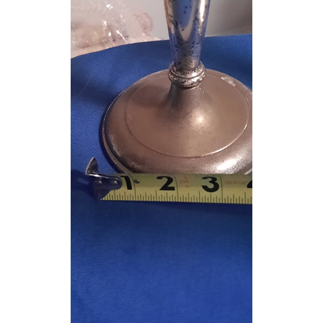 Vintage Waldorf Astoria d.w. Haber & Son Ny Pair of Candlestick Holders For Sale - Image 4 of 6