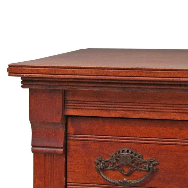 Mid-Century Modern 1930s Vintage Handcarved Chest of Drawers For Sale - Image 3 of 12