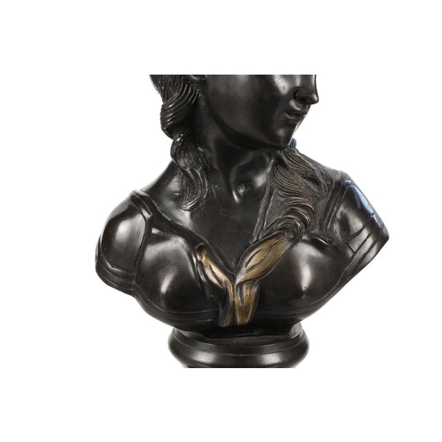 Bronze Early 1900s Parisian Bronze Bust For Sale - Image 8 of 9