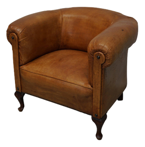 Vintage Dutch Cognac Leather Club Chair