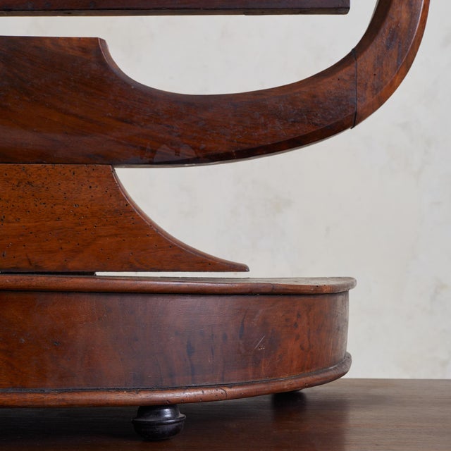 Antique Walnut Vanity Mirror, Italy 19th Century For Sale - Image 9 of 12