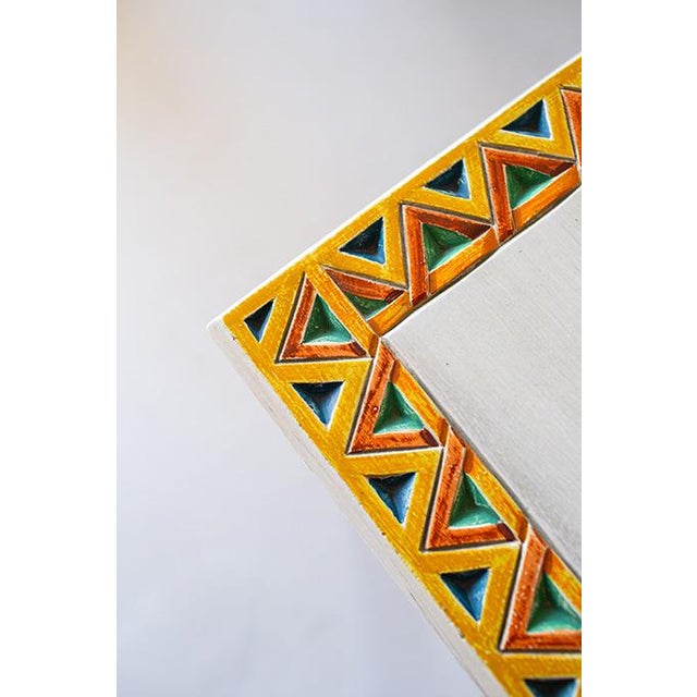 Vintage Hand Carved and Painted Scandinavian Style Coffee Table For Sale - Image 12 of 16