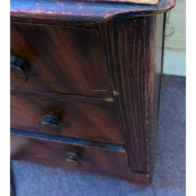 Antique American Grain Painted Chest of Drawers, Original Surface For Sale - Image 10 of 10