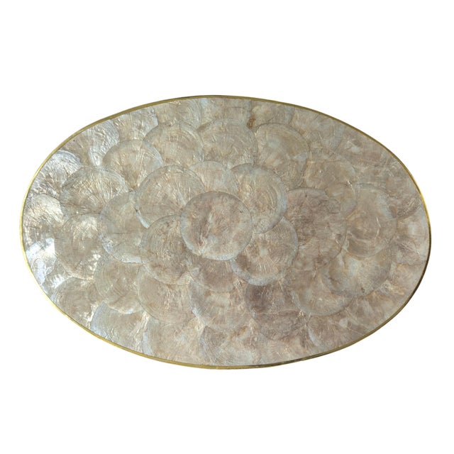 Vintage Hallie St. Mary Capiz Pearl Shell Place Mats- Set of 8 For Sale - Image 11 of 17