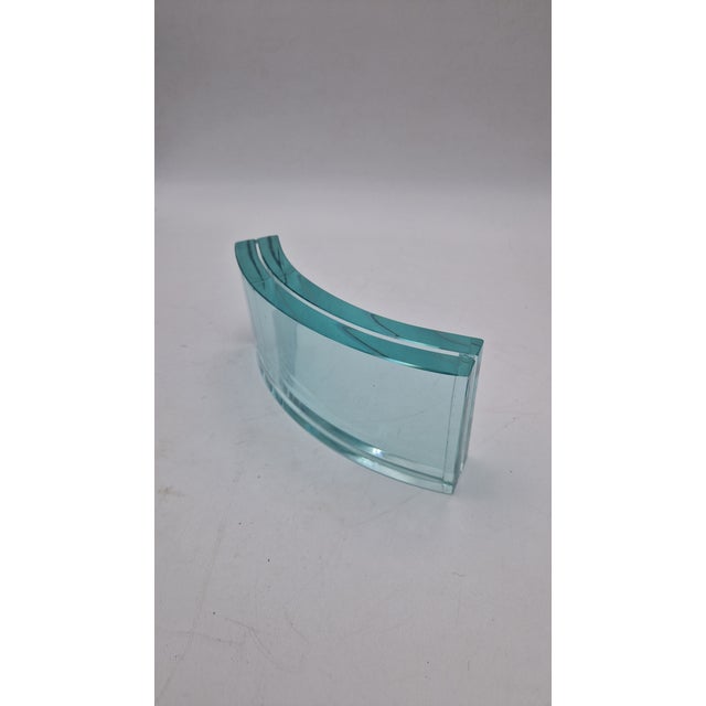 Mid-Century Modern Vintage Photo Frame in Curved and Cut Glass from Fontana Arte, 1960s For Sale - Image 3 of 16