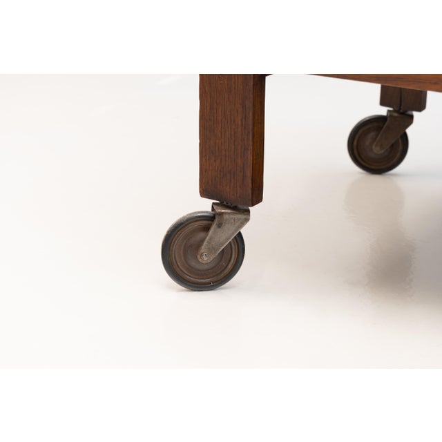 Wood Oak Drinks Trolley, 1950 For Sale - Image 7 of 8