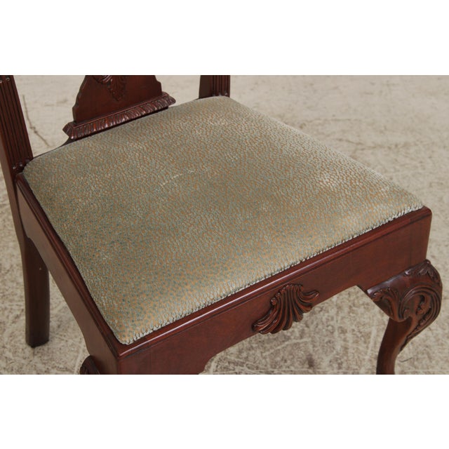 Set of 8 Hickory Chair Co Chippendale Clawfoot Mahogany Dining Chairs For Sale - Image 11 of 18