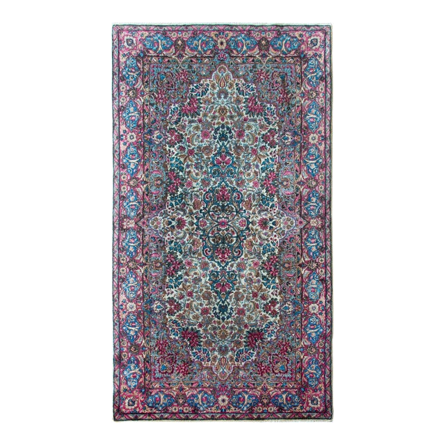 Early 20th Century Persian Kirman Rug For Sale