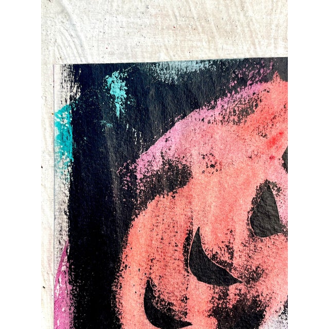 2020s Collage 3 Maria Donata Papadia Monotype on Painted Wood Board For Sale - Image 5 of 10