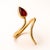 Not Yet Made - Made To Order Pear Garnet Opend Ended 14k Gold Ring, Size 6.75 For Sale - Image 5 of 5