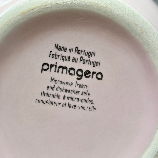 Vintage Primagera Portugal Soft Pink Ceramic Pitcher For Sale - Image 9 of 9