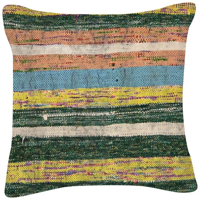 Boho Chic 1960s Turkish Hemp Pillow For Sale - Image 3 of 3