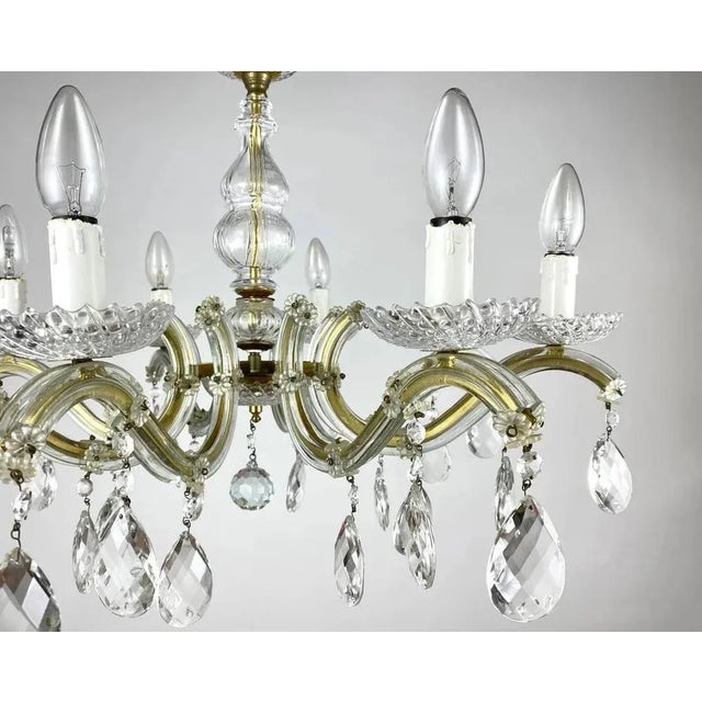 Mid-Century Modern Maria Theresa Crystal Chandelier, 1970s For Sale - Image 3 of 9
