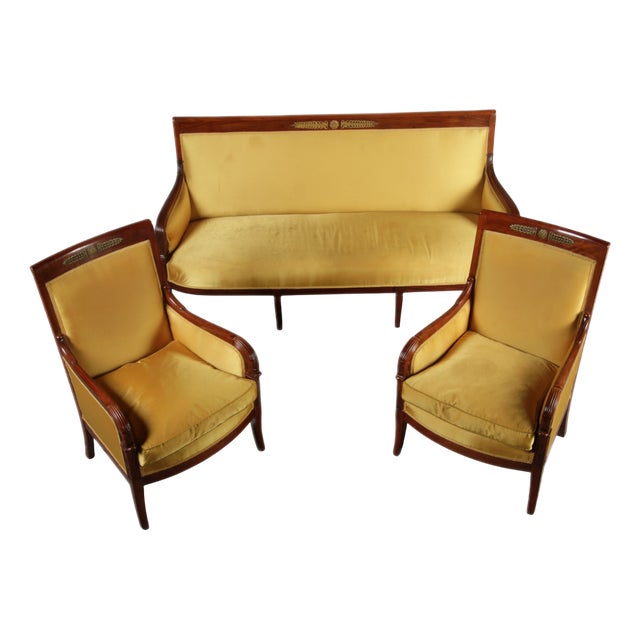 Antique Empire Seating Group in Mahogany, 1810 For Sale