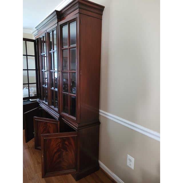 Georgian Style Two Piece Mahogany Breakfront For Sale - Image 12 of 18