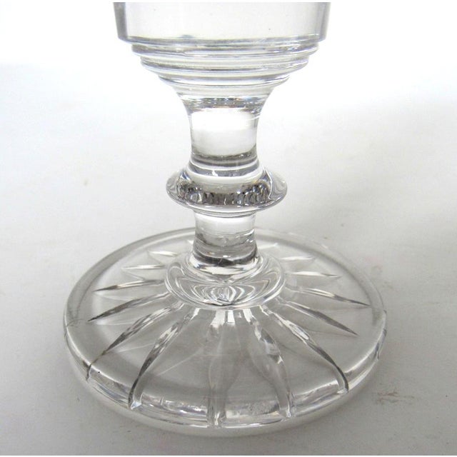 Antique English Georgian Cut Crystal Wine Glasse – Set of 6 For Sale - Image 4 of 7