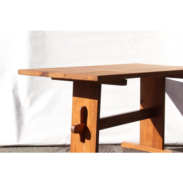 Vintage Danish Dining Table in Pine Wood, 1970s For Sale - Image 3 of 18
