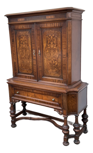 Orinoco Furniture Company Marquetry Hutch, Antique