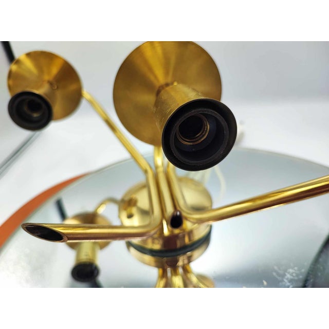 Metal Vintage Brass Triple Wall Lamp, 1970s For Sale - Image 7 of 10