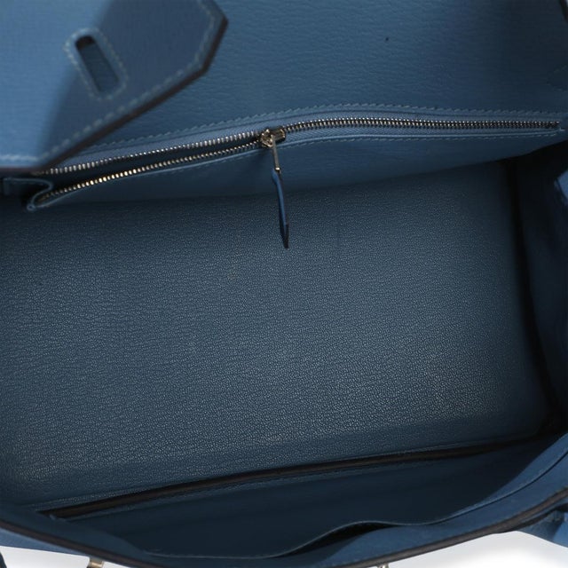 Bleu Brighton Epsom Birkin 30 PHW For Sale - Image 9 of 10
