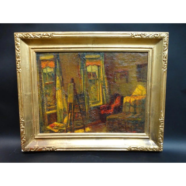 1930s Vintage Artist Studio Painting For Sale In Los Angeles - Image 6 of 6