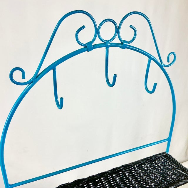 Mid-Century Boho Chic French Bakers Rack With Wine Storage. For Sale - Image 15 of 17