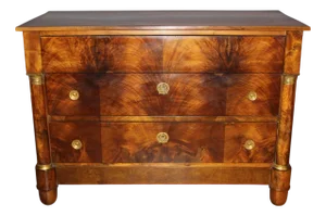 Empire Chest of Drawers in Walnut, Late 19th Century