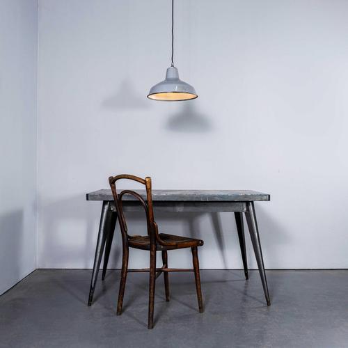 1950s Industrial Grey Enamelled Pendant Lamp from Benjamin, 1950s For Sale - Image 5 of 11