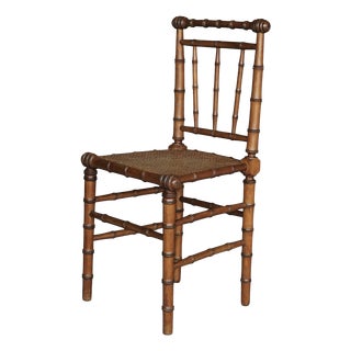 Antique American Faux Bamboo Side Chair, 1880s For Sale