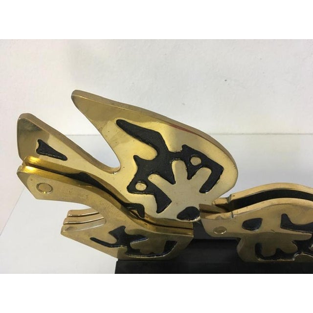 Postmodern Kinetic Bronze Sculpture of Dove by Bruno Chersicla, 1980s For Sale - Image 13 of 18