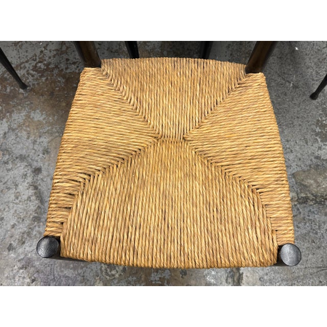 Wood Gio Ponti Style Italian Ladder Back Dining Chairs, Vintage Set of Six For Sale - Image 7 of 12