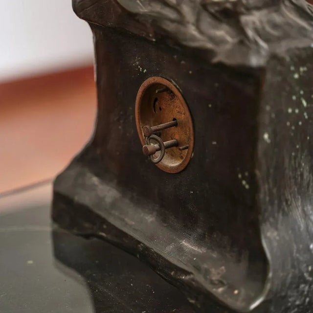 Liberty Table Clock in Terracotta For Sale - Image 4 of 8