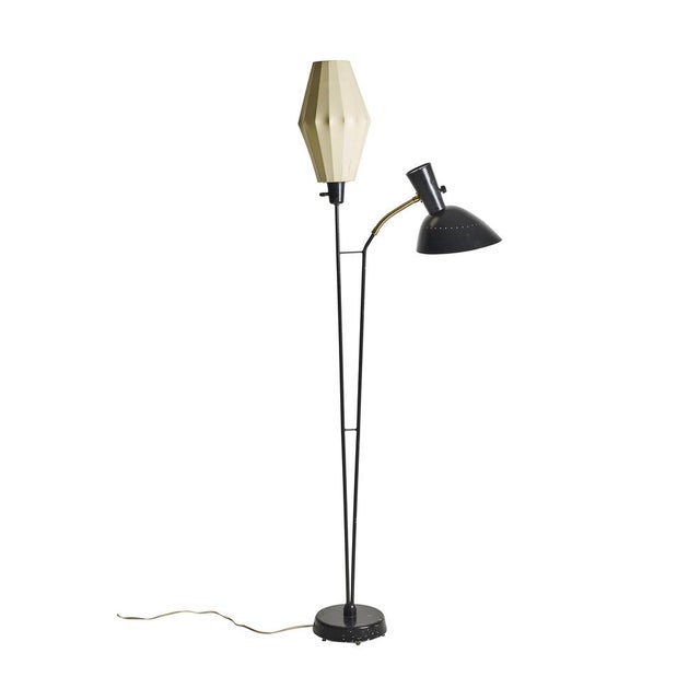 White Mid-Century Modern Two-Arm Floor Lamp by Hans Bergström for Ateljé Lyktan, 1950s For Sale - Image 8 of 8