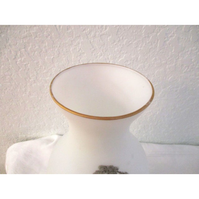 1950s Norleans Asian Mid-Century Satin Glass Vase For Sale - Image 5 of 6