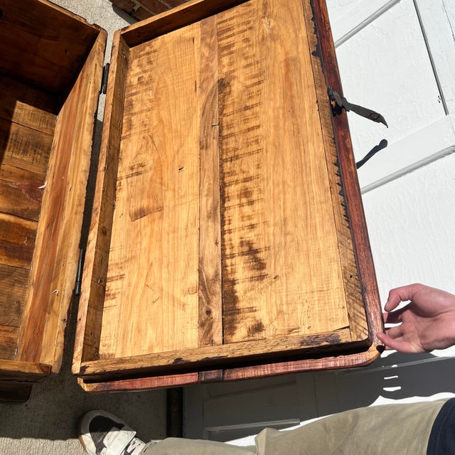 Antique Mexican Spanish Colonial Wooden Bau’l Chest For Sale In Pittsburgh - Image 6 of 10