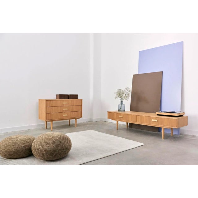 Danish Oak Lowboard For Sale - Image 3 of 7